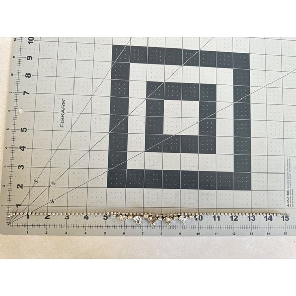 Vintage MCM 1950s silver tone clear round navettes glass rhinestones necklace - Picture 7 of 7